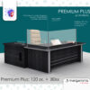 Προστατευτικό Plexiglass Γκισέ Ταμείου - Stand Premium Plus 6mm 120cm - με σύνθεση