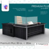 Προστατευτικό Plexiglass Γκισέ Ταμείου - Stand Premium Plus 6mm 80cm - με σύνθεση